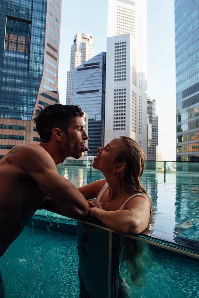 couples coordinates things to do in singapore rooftop pool