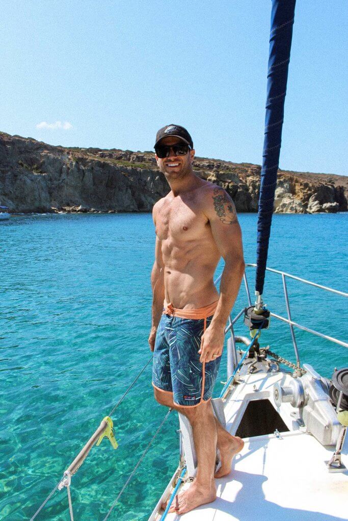 michael sailing in milos greece with excellent yachting