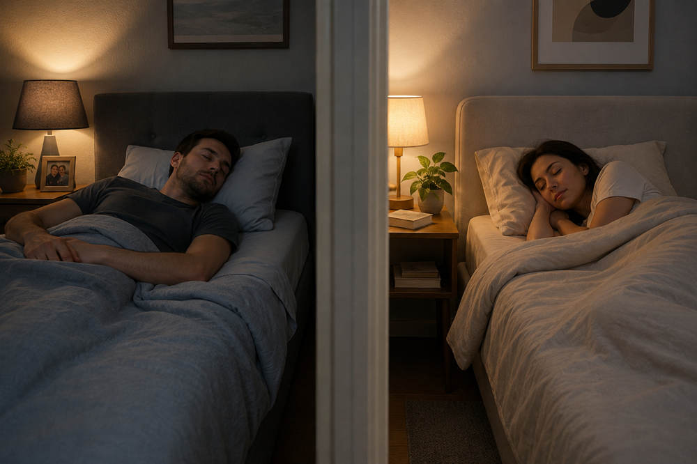 Couples who sleep apart grow apart