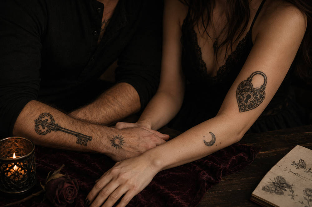 Matching Dark Romance Tattoos for Couples