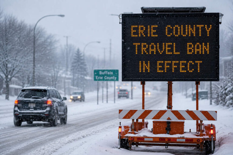 Erie county travel ban