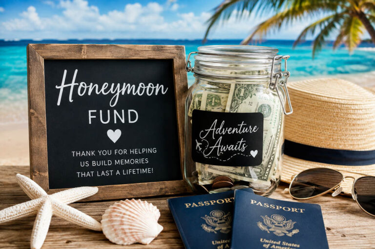 Honeymoon fund wording