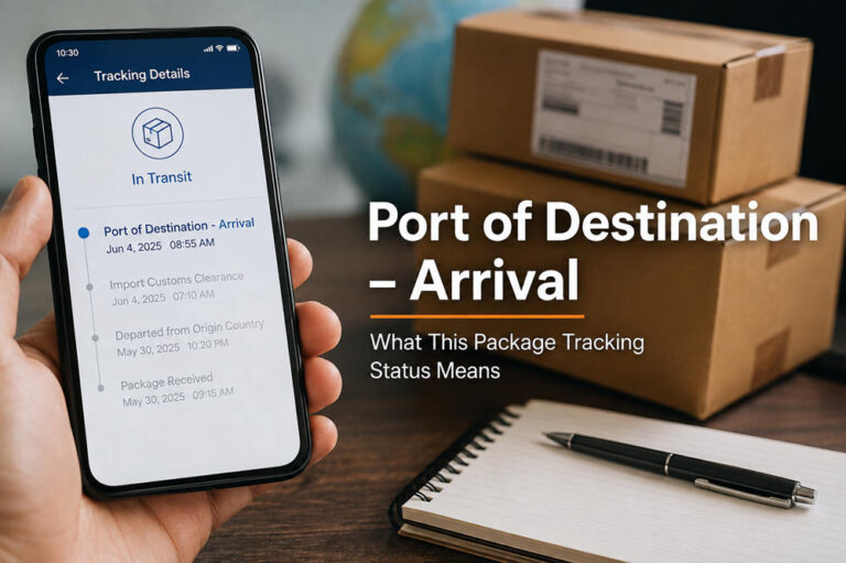Port of destination arrival