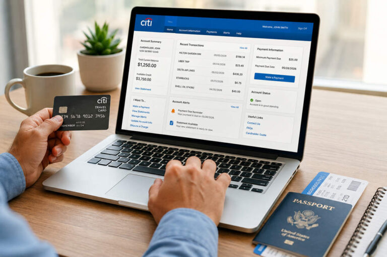 Why should you log into your online or mobile app account with the travel charge card vendor